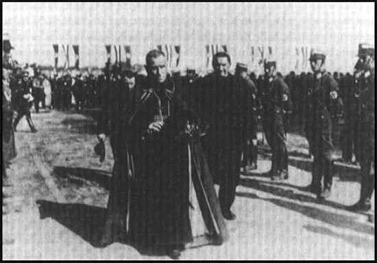 Catholic Cardinal Faulhaber marching with Nazis