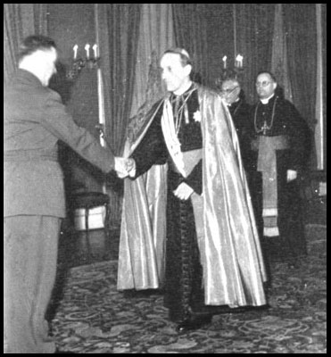 Catholic Archbishop Stepinac with Nazi Ante Pavelic, head of the Ustashi in Croatia
